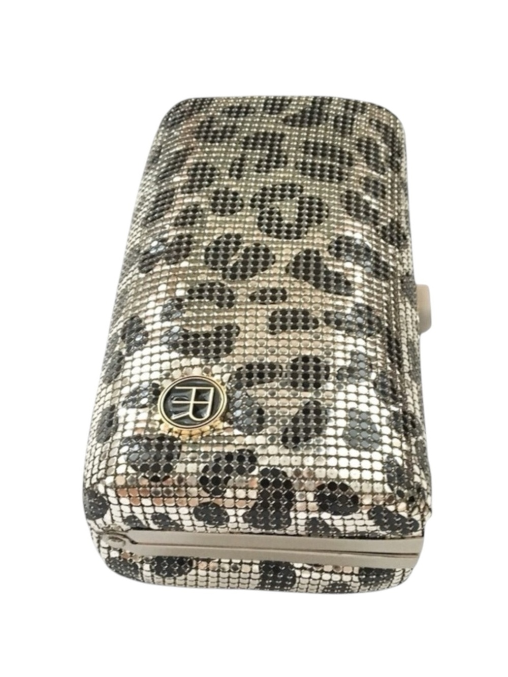 Rare: new Felix Rey ☻ Jungle Mesh Minaudière Box Clutch Handbag Bag ☻ Leopard - Picture 8 of 16